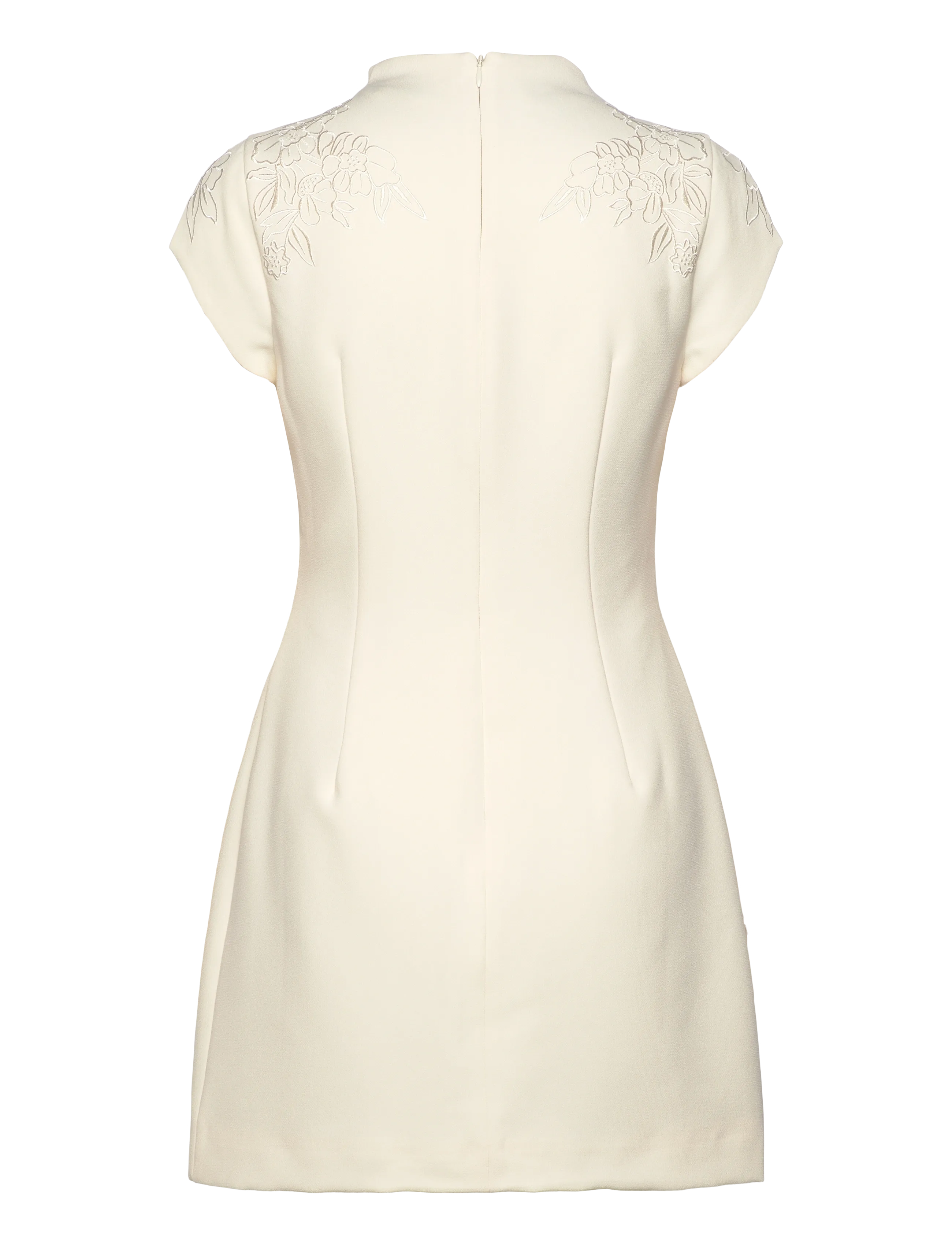 Malina - Bethanny Embroidered Fitted Mini Dress - konfirmatsioon - vanilla - 2