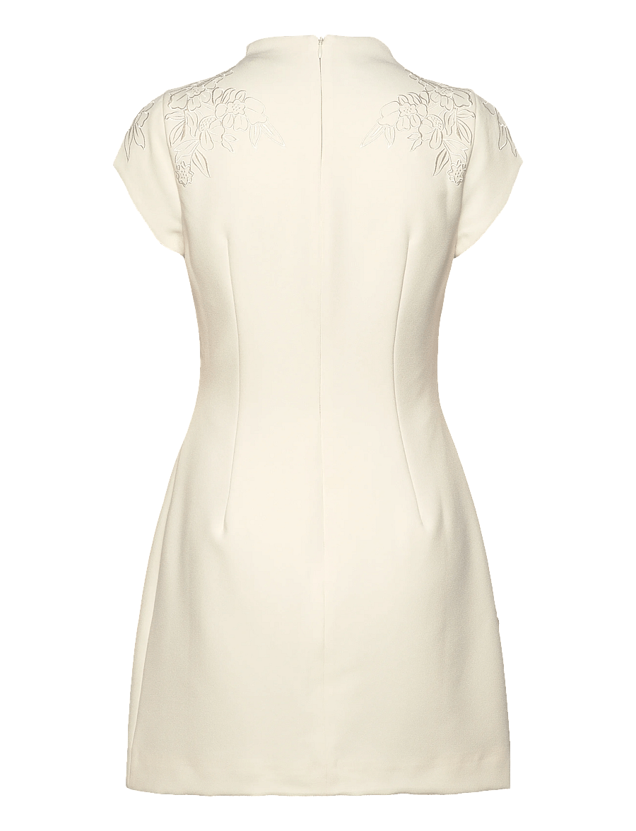 Malina - Bethanny Embroidered Fitted Mini Dress - konfirmatsioon - vanilla - 2