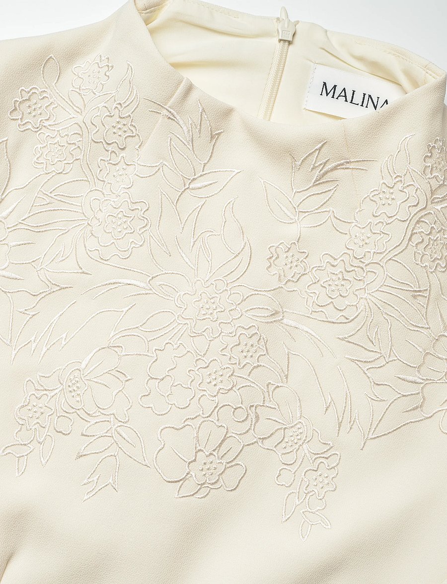 Malina - Bethanny Embroidered Fitted Mini Dress - konfirmatsioon - vanilla - 5