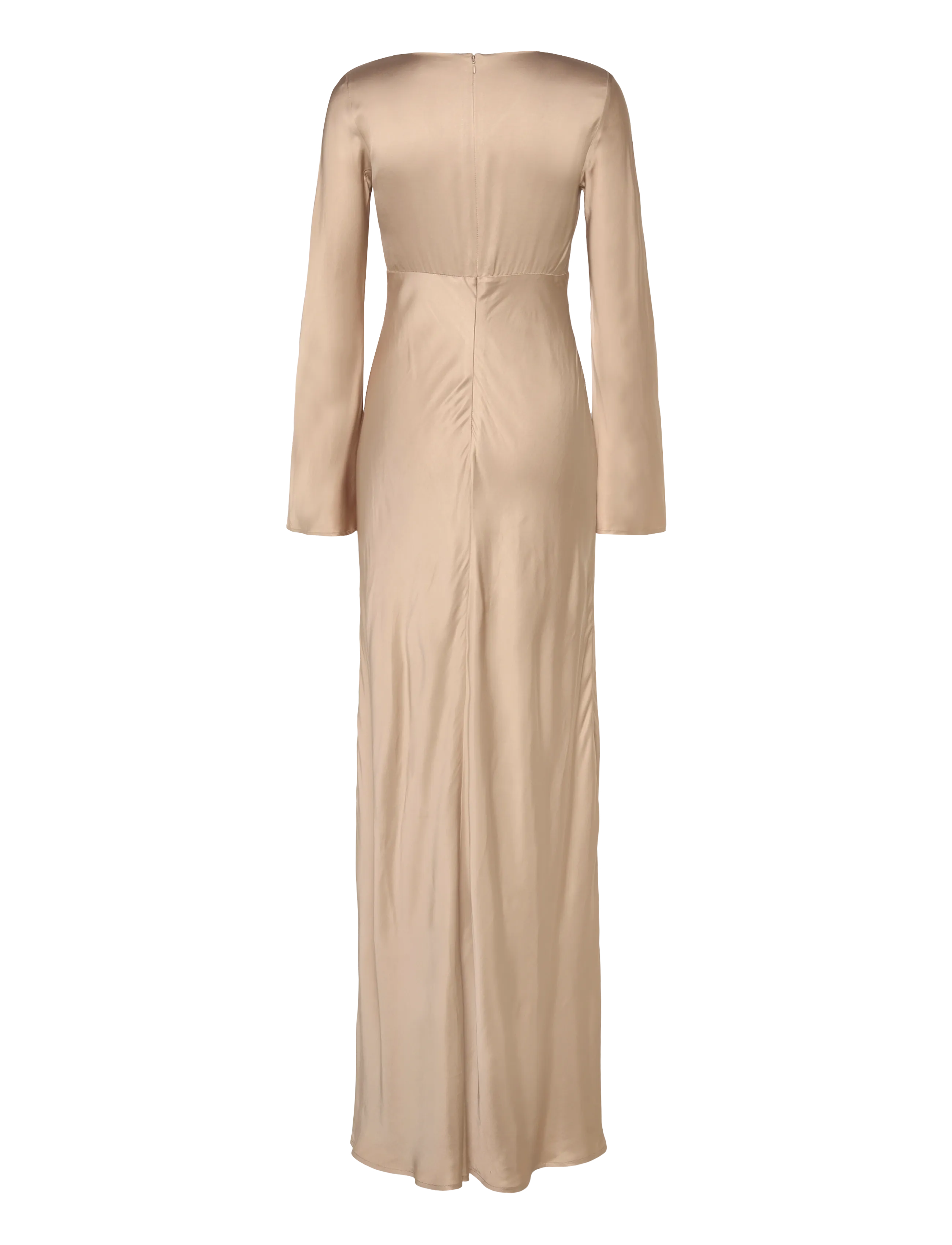 Malina - Carolina Flared Sleeve Satin Maxi Dress - avondjurken - champagne - 2
