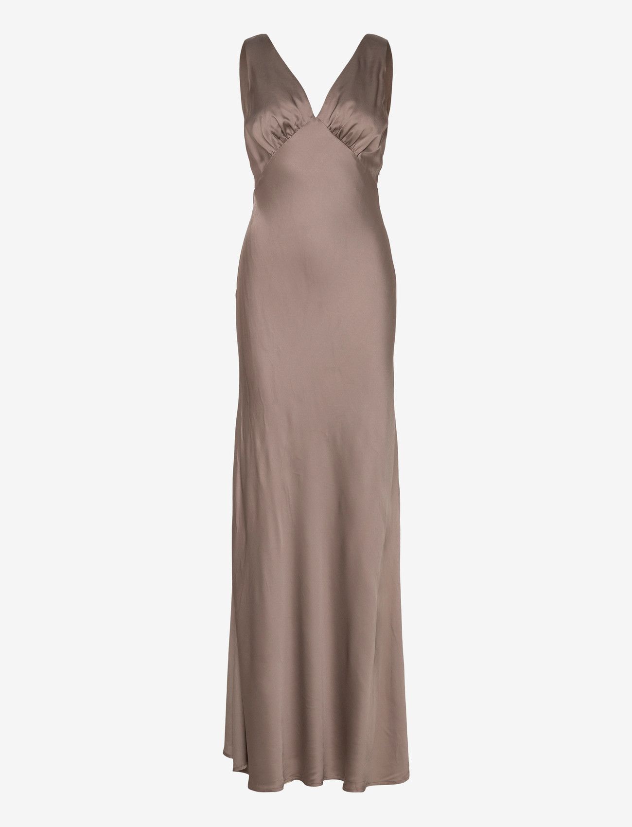 Malina - Thelma Open Back Satin Maxi Dress - maxi dresses - graphite - 1