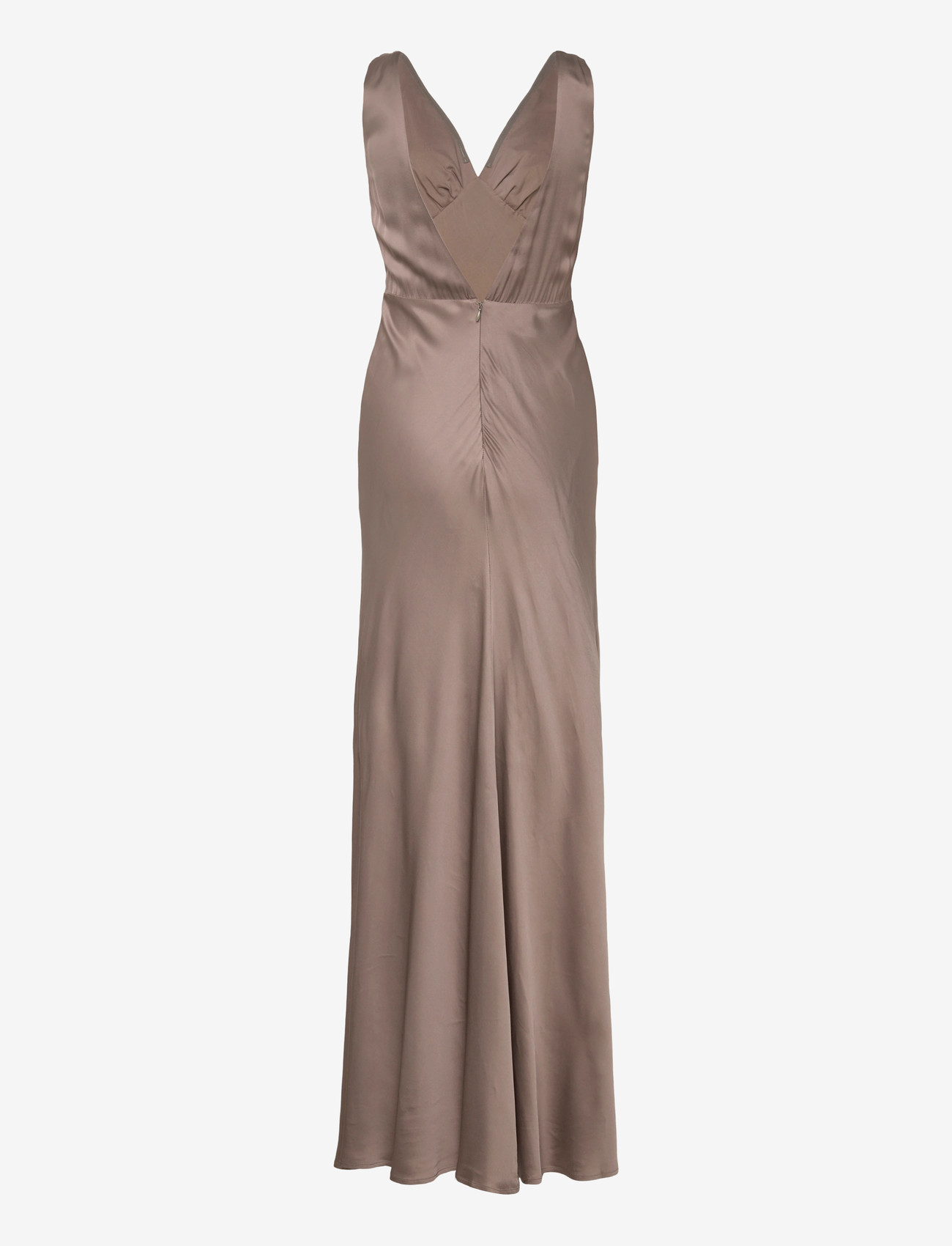 Malina - Thelma Open Back Satin Maxi Dress - maxi dresses - graphite - 2