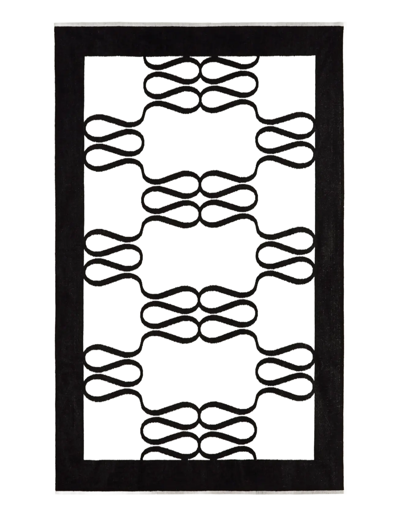 Monogram Jacquard Beach Towel - BLACK