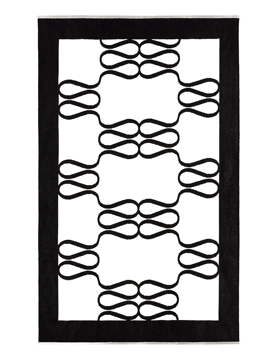 Malina - Monogram Jacquard Beach Towel - geburtstagsgeschenke - black - 0