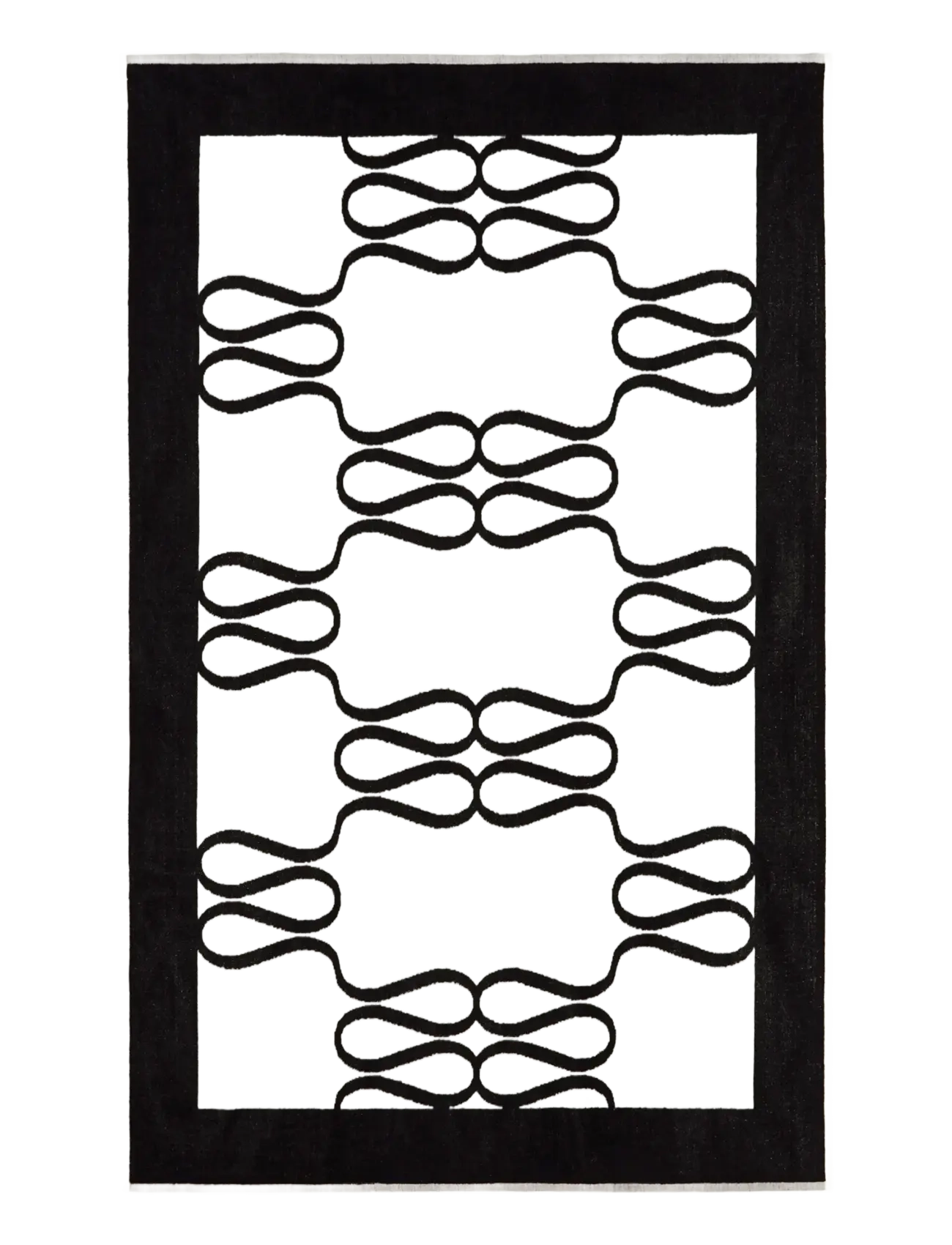 Malina - Monogram Jacquard Beach Towel - saunalinad - black - 2