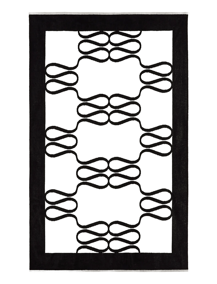 Malina - Monogram Jacquard Beach Towel - geburtstagsgeschenke - black - 1