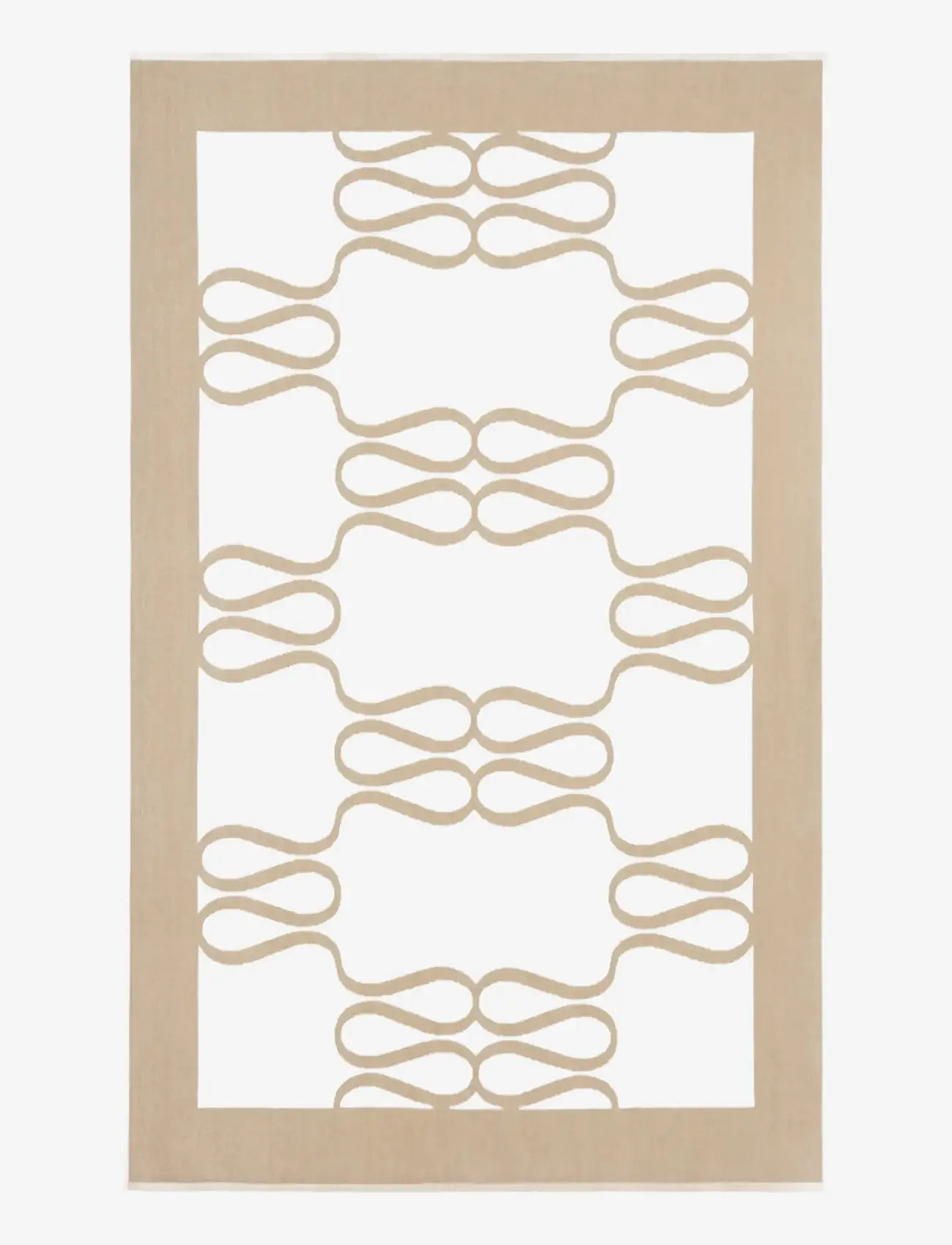 Malina - Monogram Jacquard Beach Towel - bath towels - light taupe - 0