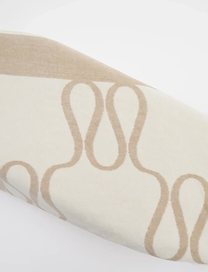 Malina - Monogram Jacquard Beach Towel - bath towels - light taupe - 4