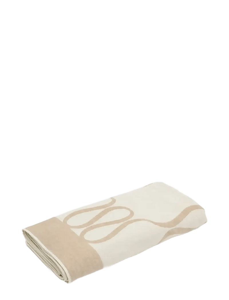 Malina - Monogram Jacquard Beach Towel - bath towels - light taupe - 1