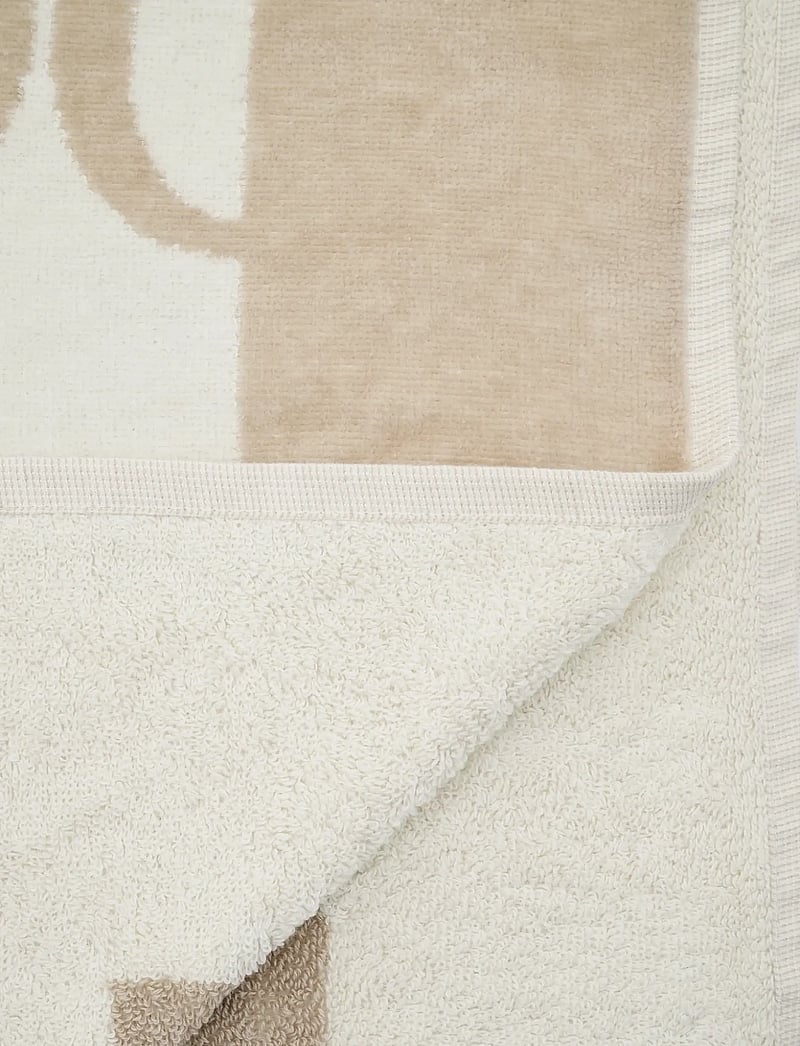 Malina - Monogram Jacquard Beach Towel - bath towels - light taupe - 5