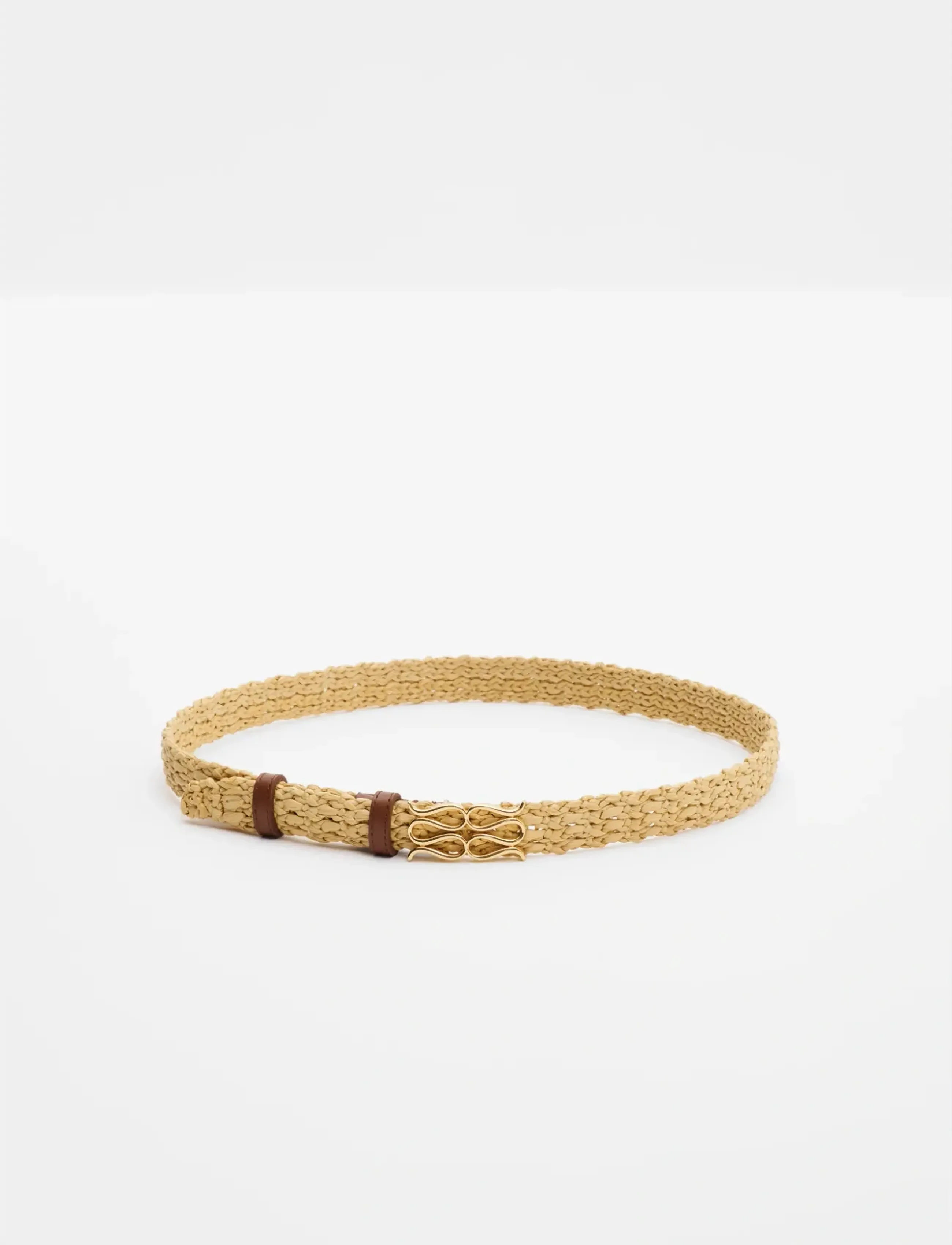 Malina - Monogram Braided Belt - belts - natural - 4