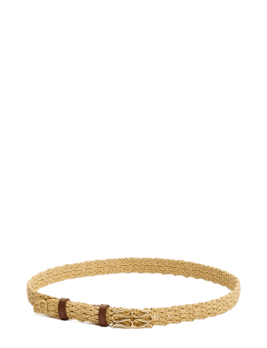 Malina - Monogram Braided Belt - freizeitgürtel - natural - 2