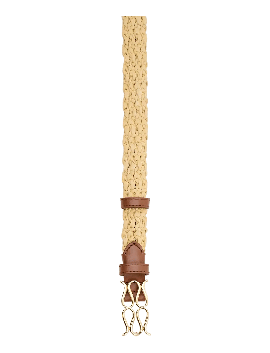Malina - Monogram Braided Belt - freizeitgürtel - natural - 3