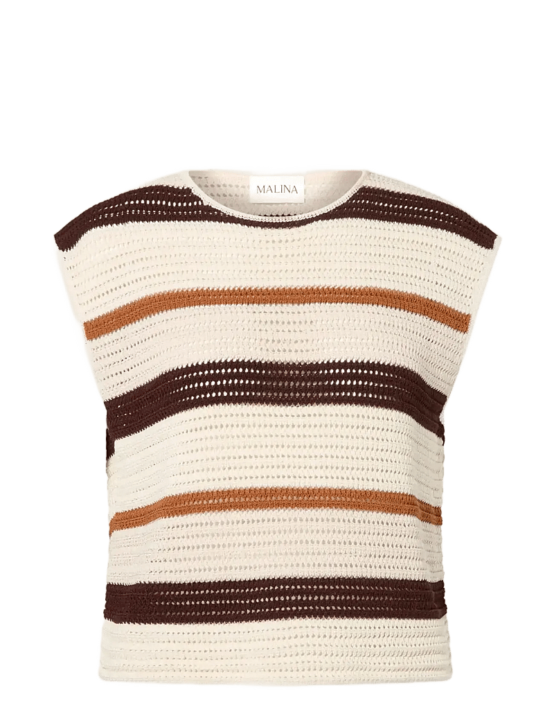 Malina - Louelle Multi Colored Knitted Top - Ärmellose tops - multi rust - 1