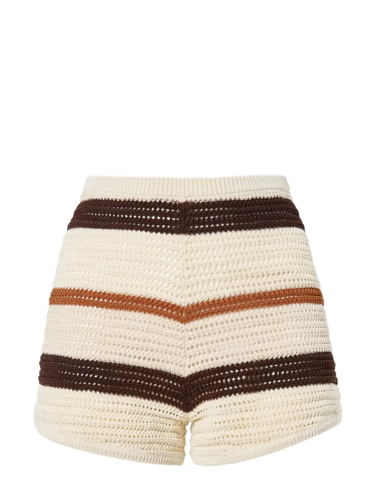 Malina Lenita Multi Colored Knitted Mini Shorts - Shorts - MULTI RUST / cream