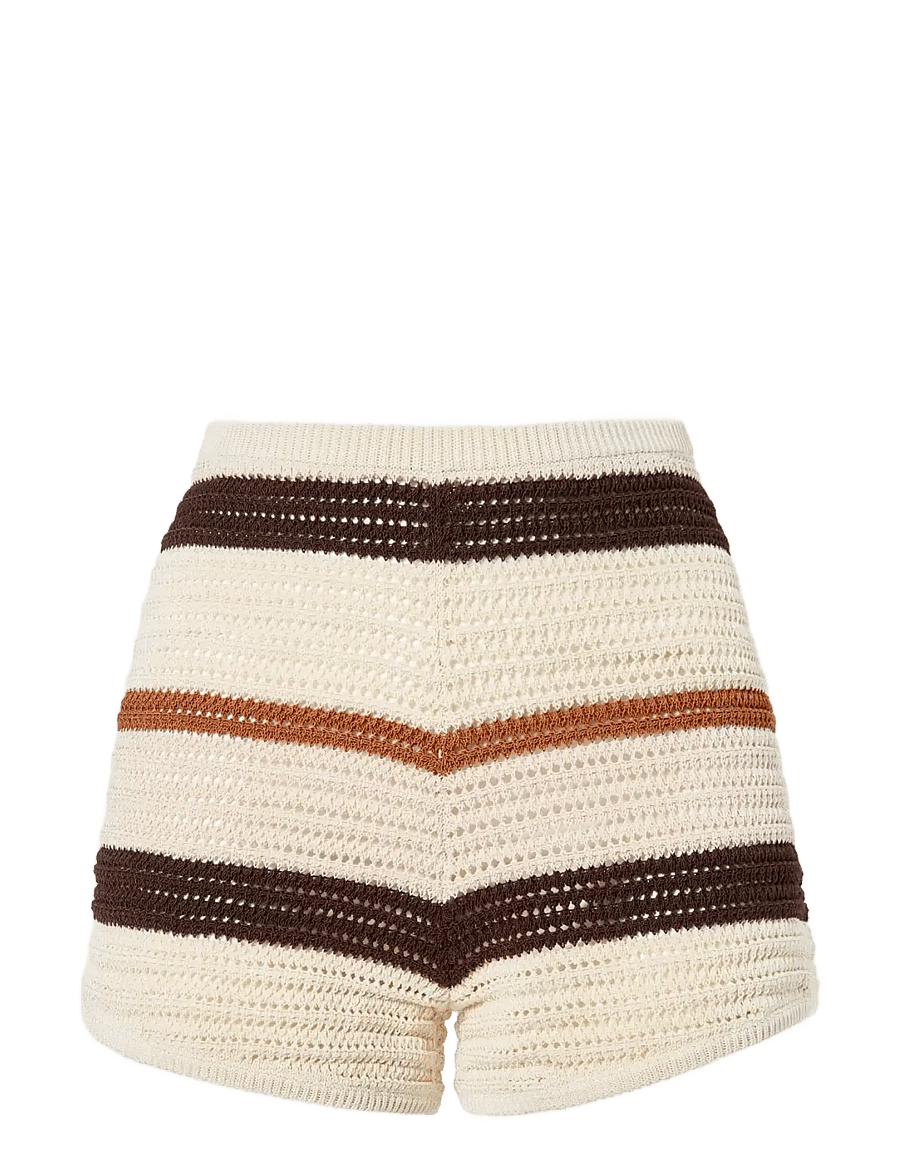 Malina - Lenita Multi Colored Knitted Mini Shorts - vabaaja lühikesed püksid - multi rust - 1