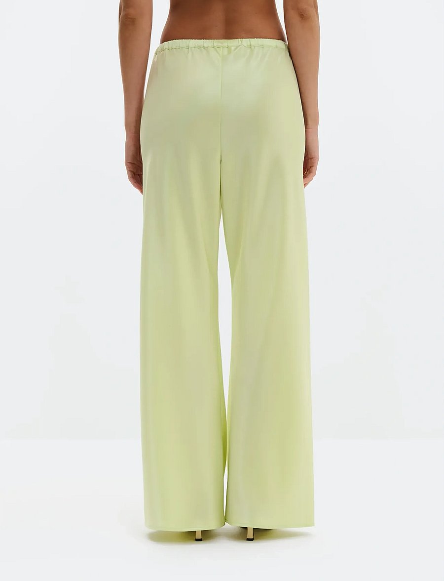 Malina - Tina Bias Cut Satin Pants - sirged püksid - pistachio - 2