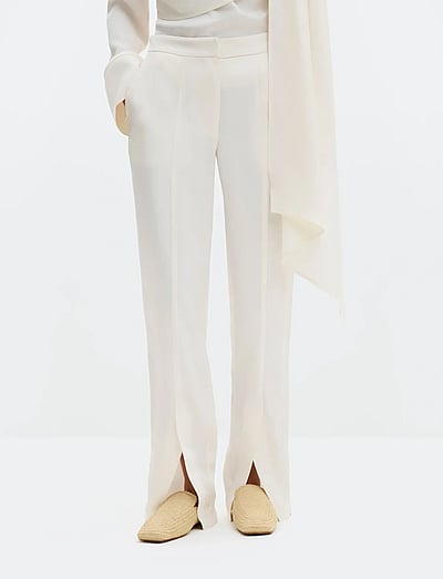 Malina Lovisa Slits Detailed Pants - Visa allt - VANILLA / cream