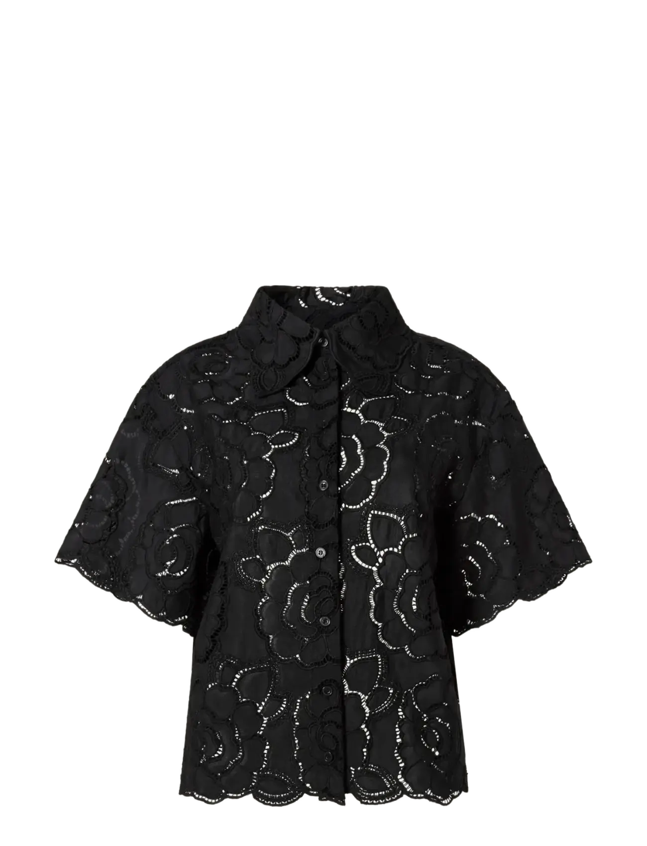 MALINA Claudia Kurz Sleeve Strickjacke Shirt Schwarz - 38 - Damen