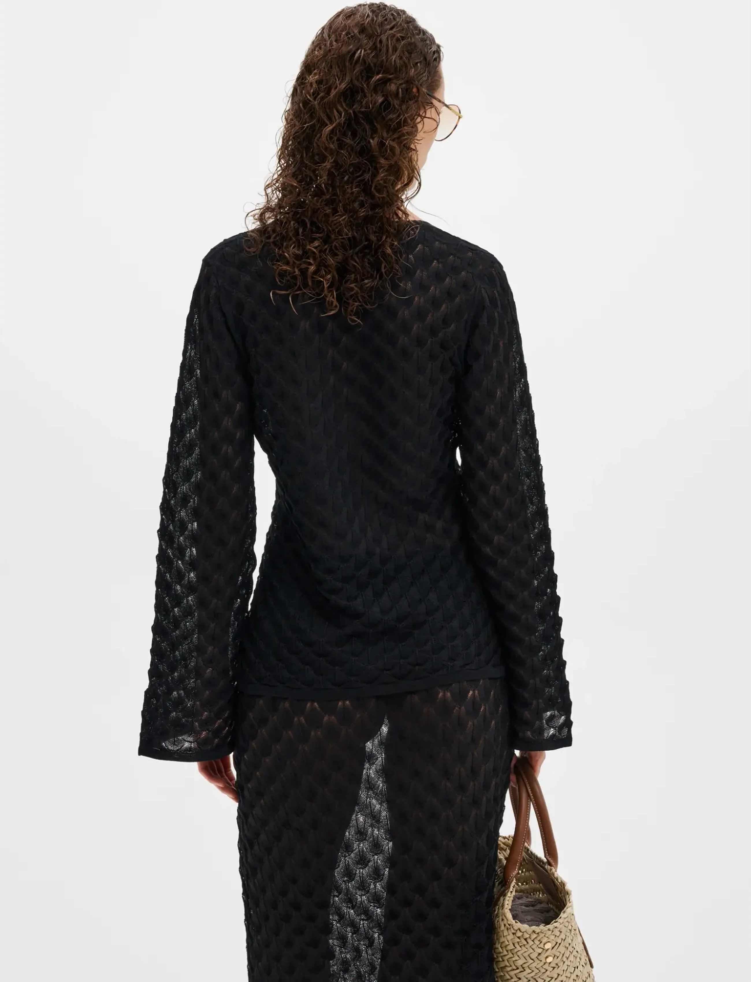Ayla Pointelle Knitted Cardigan 2