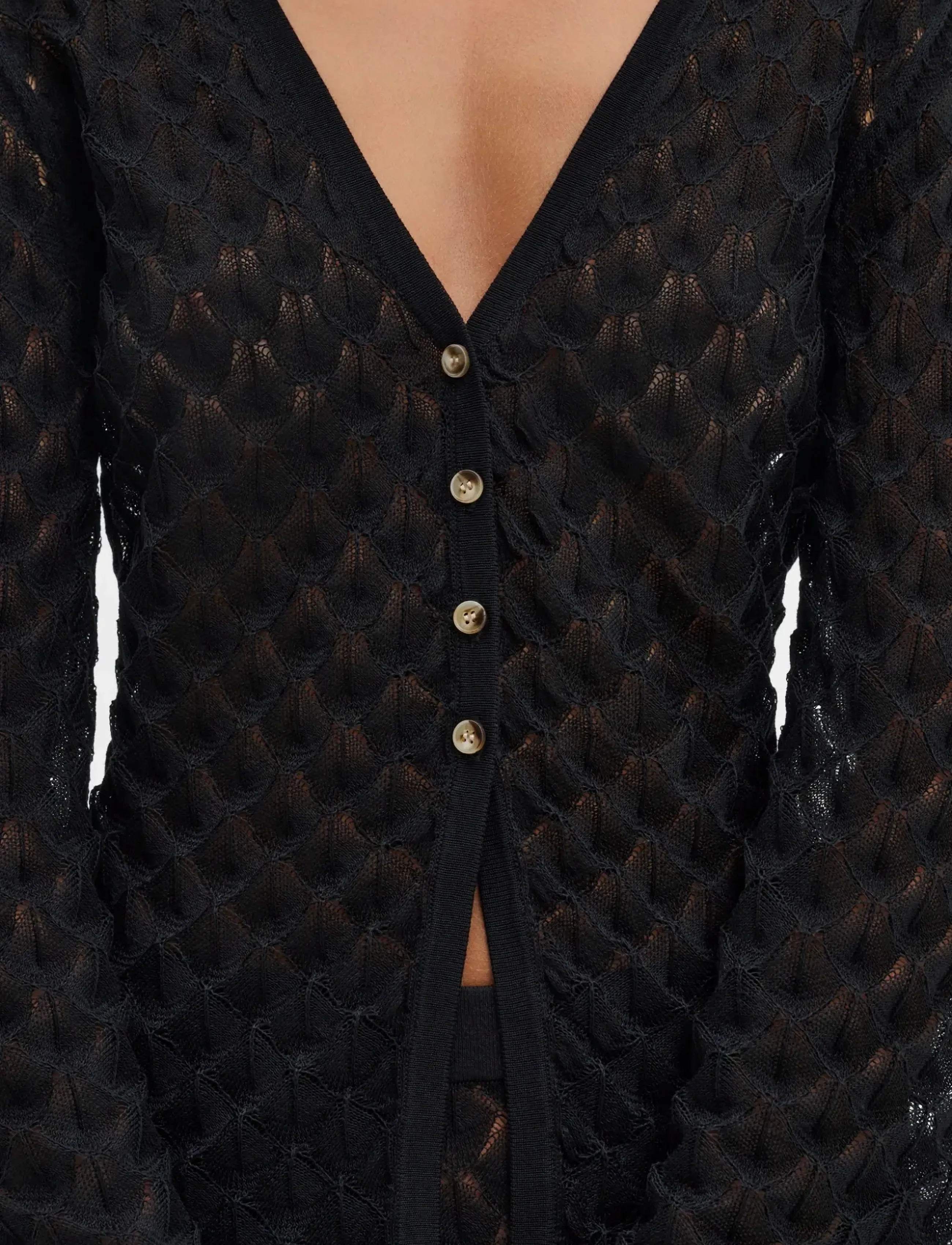 Ayla Pointelle Knitted Cardigan 5
