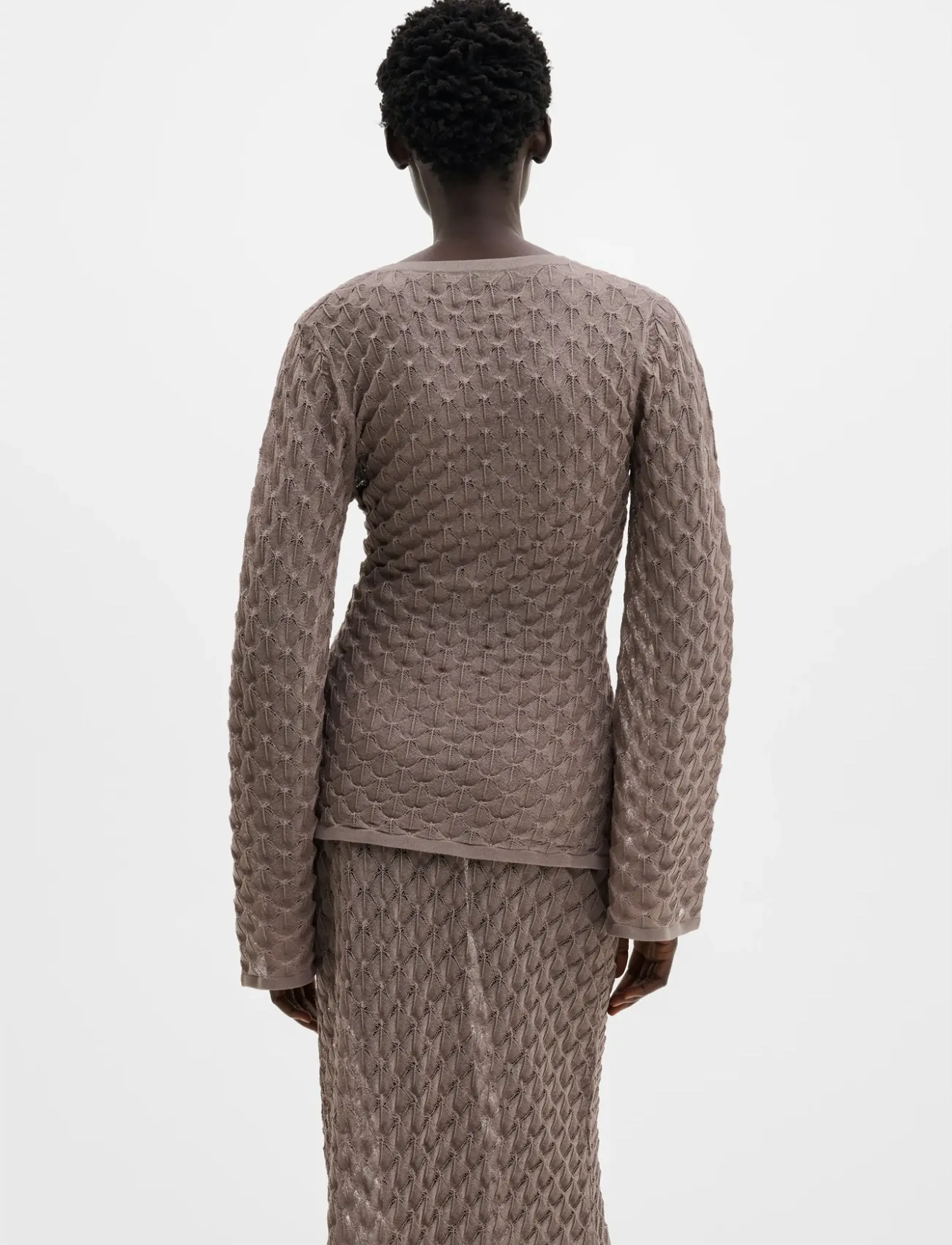 Ayla Pointelle Knitted Cardigan 2