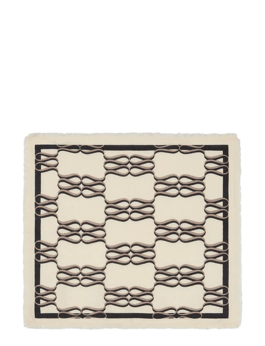 Malina - Monogram Cashmere Scarf - kaschmir - monogram cream - 1