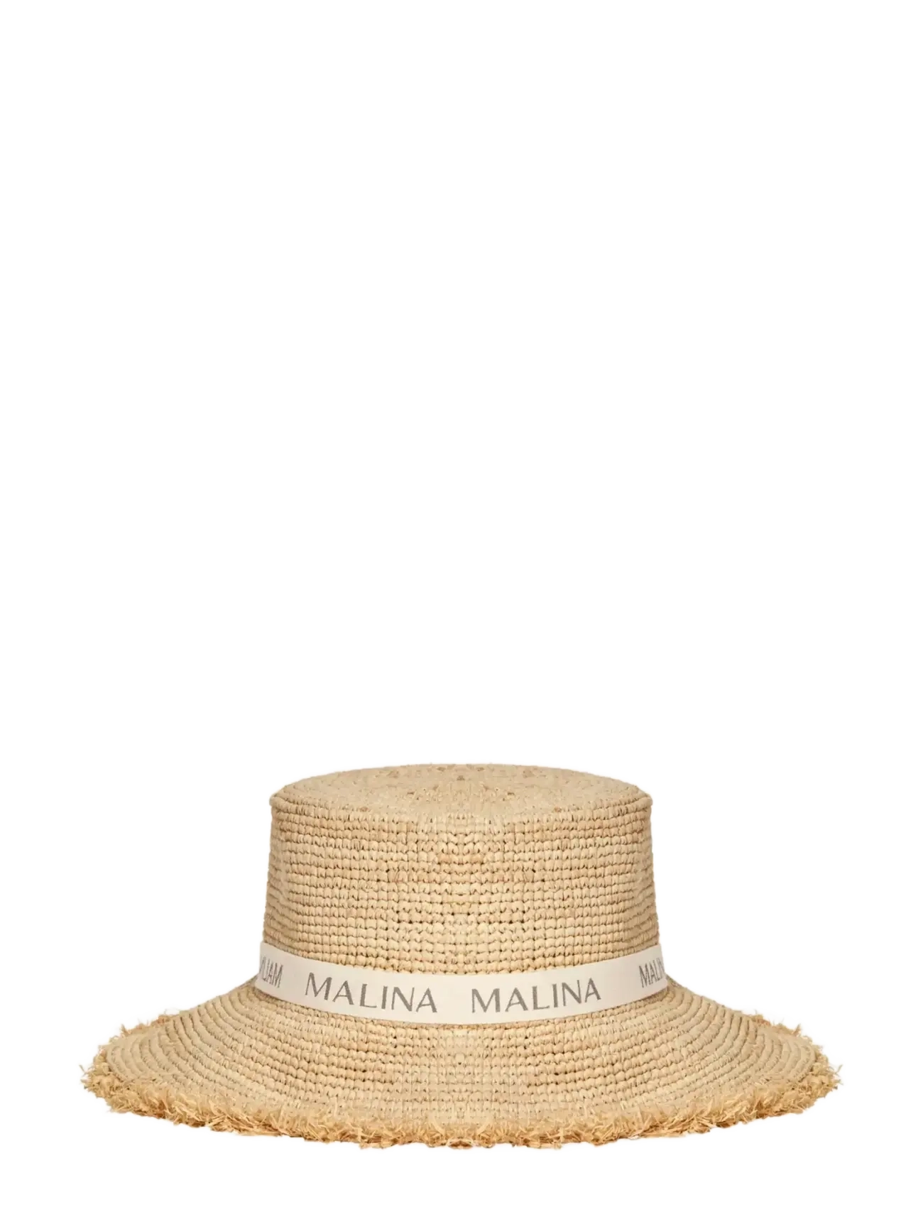 Malina - Judith Fringe Trimmed Raffia Hat - natural - 2