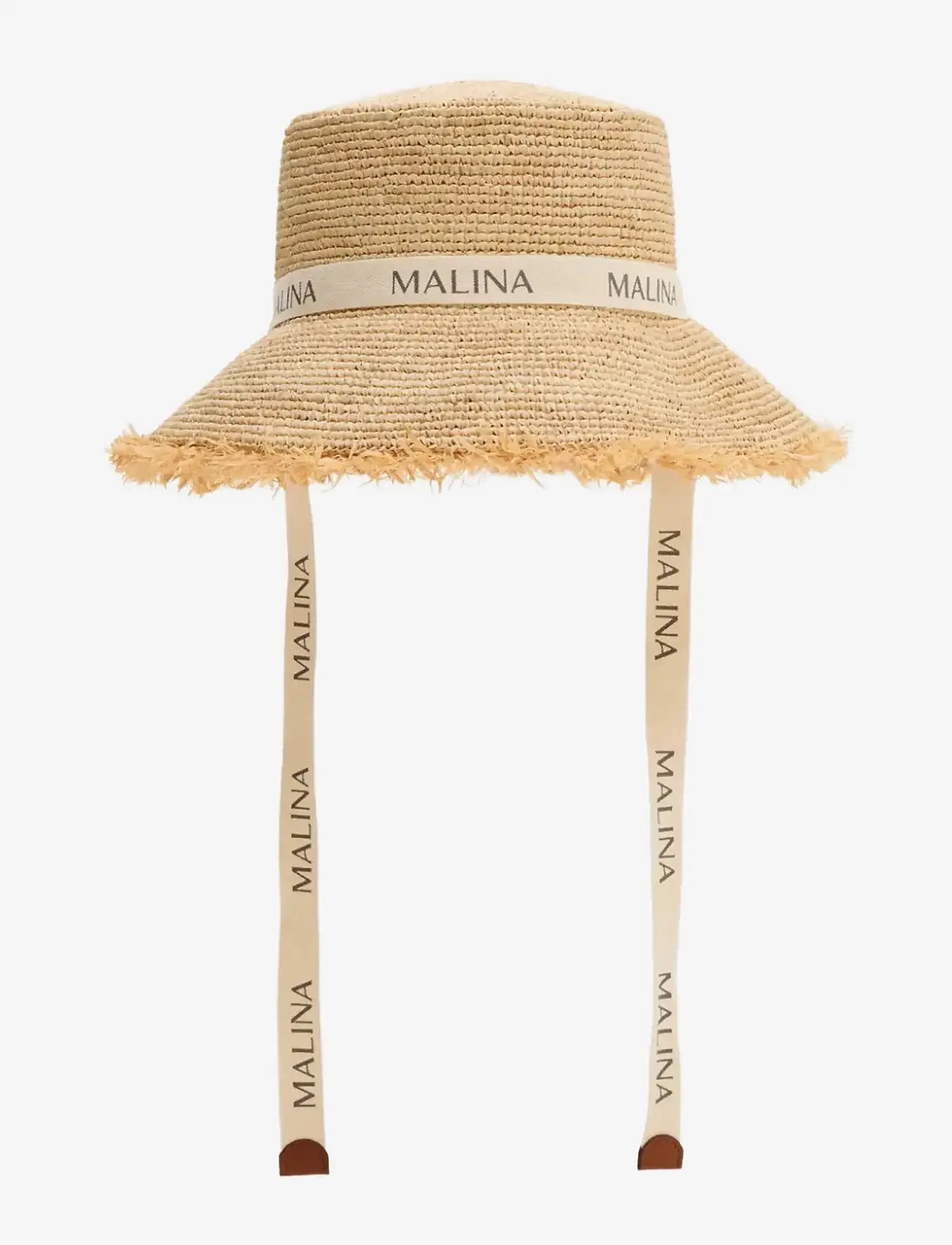 Malina - Judith Fringe Trimmed Raffia Hat - huer & kasketter - natural - 3