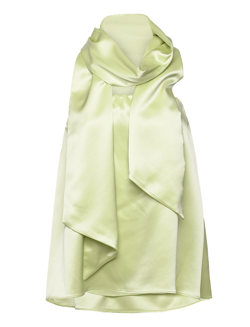 Malina - Zelda Scarf Detail Top - varrukateta pluusid - pistachio - 1