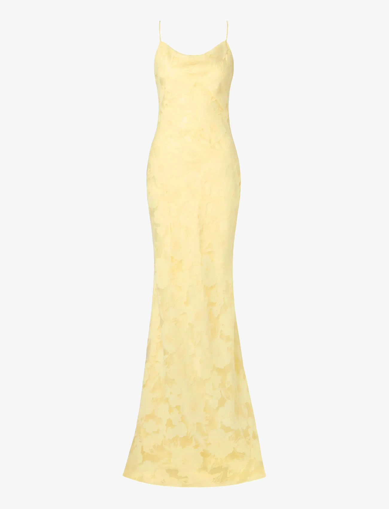 Malina - Sorelle Lace Slip Maxi Dress - maxiklänningar - light lemon - 1