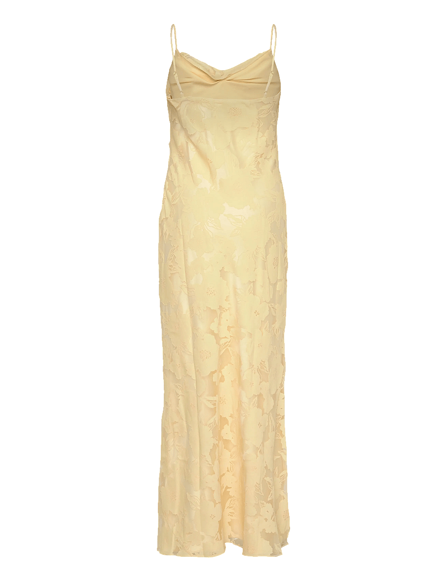 Malina - Sorelle Lace Slip Maxi Dress - maxikjoler - light lemon - 2