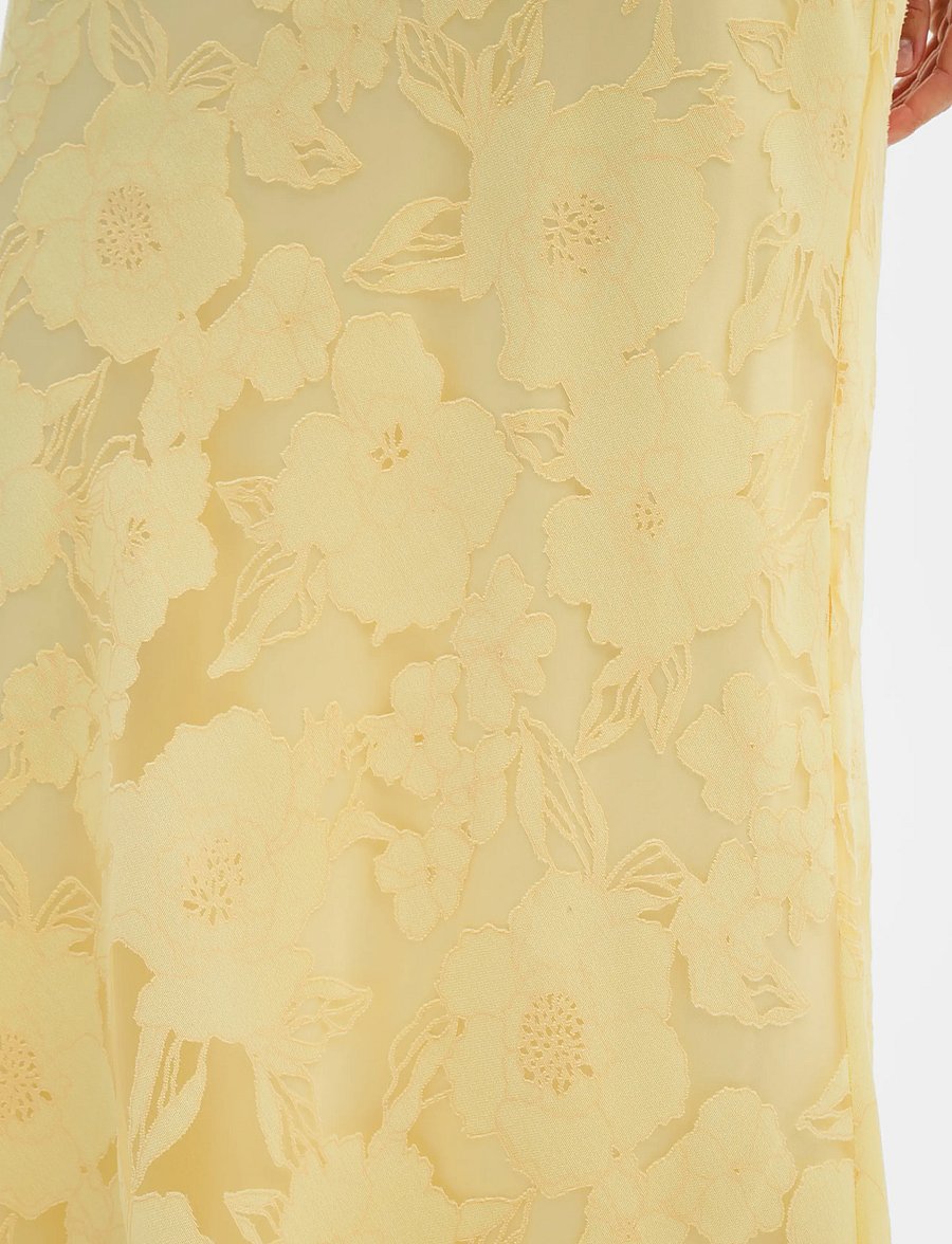 Malina - Sorelle Lace Slip Maxi Dress - maxi jurken - light lemon - 4