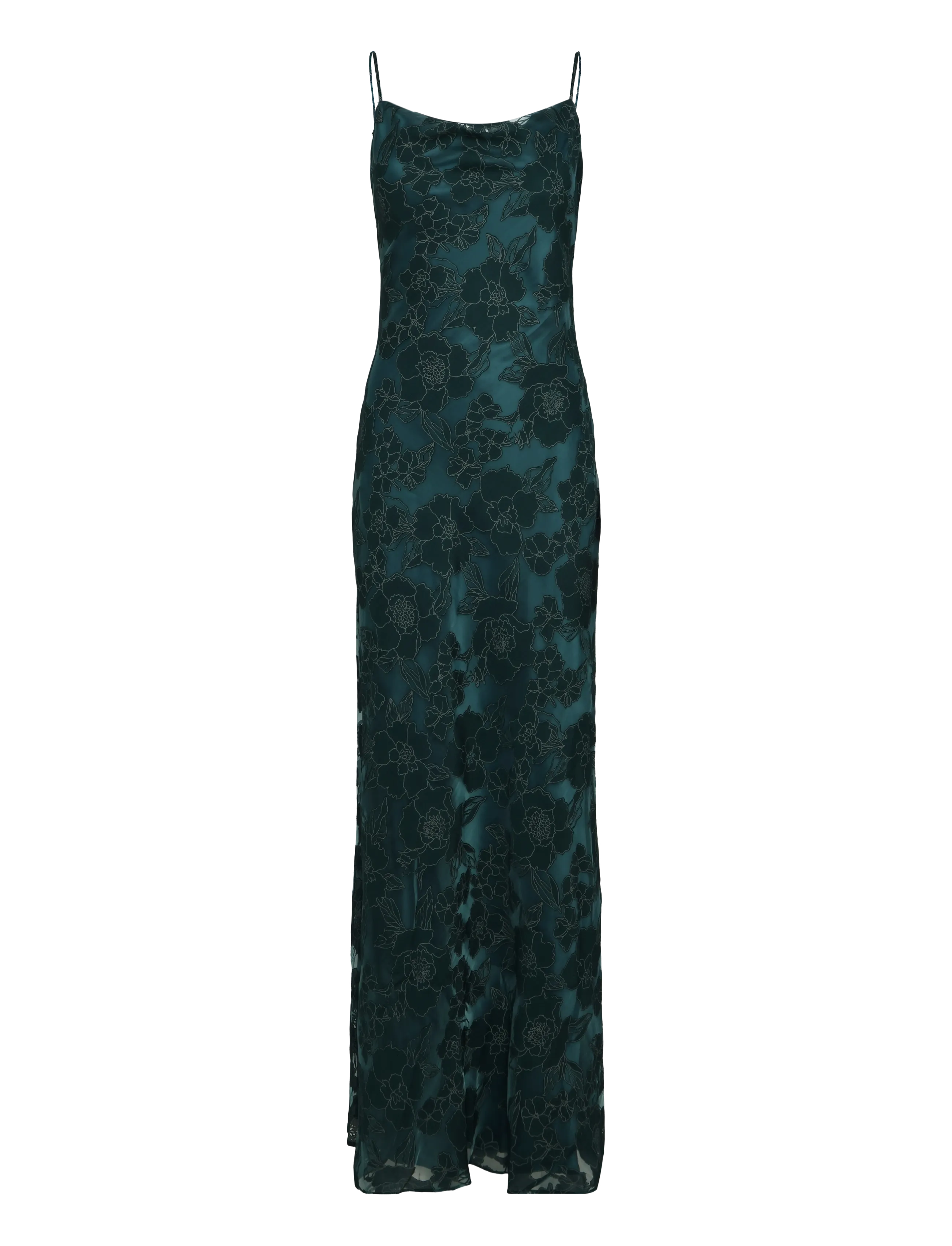 Malina - Sorelle Lace Slip Maxi Dress - maxikleider - teal - 1