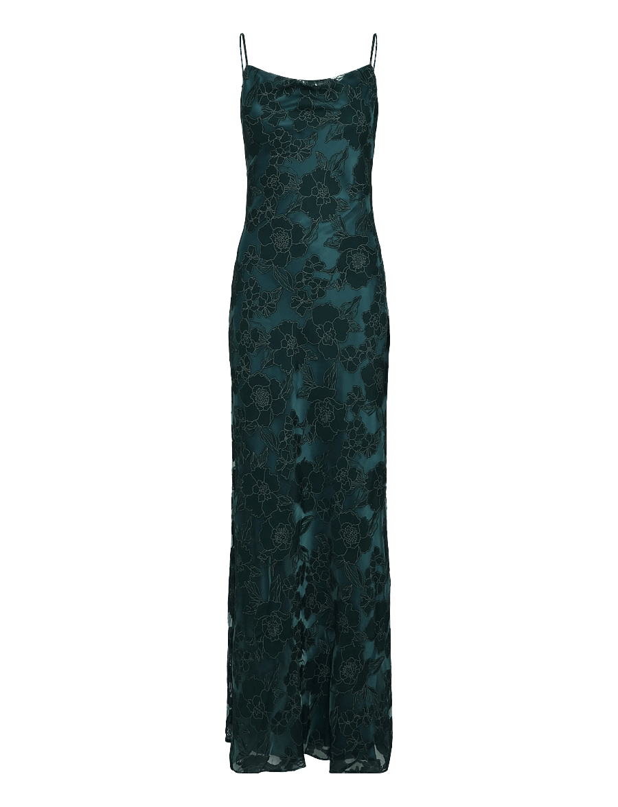 Malina - Sorelle Lace Slip Maxi Dress - maxikleider - teal - 1