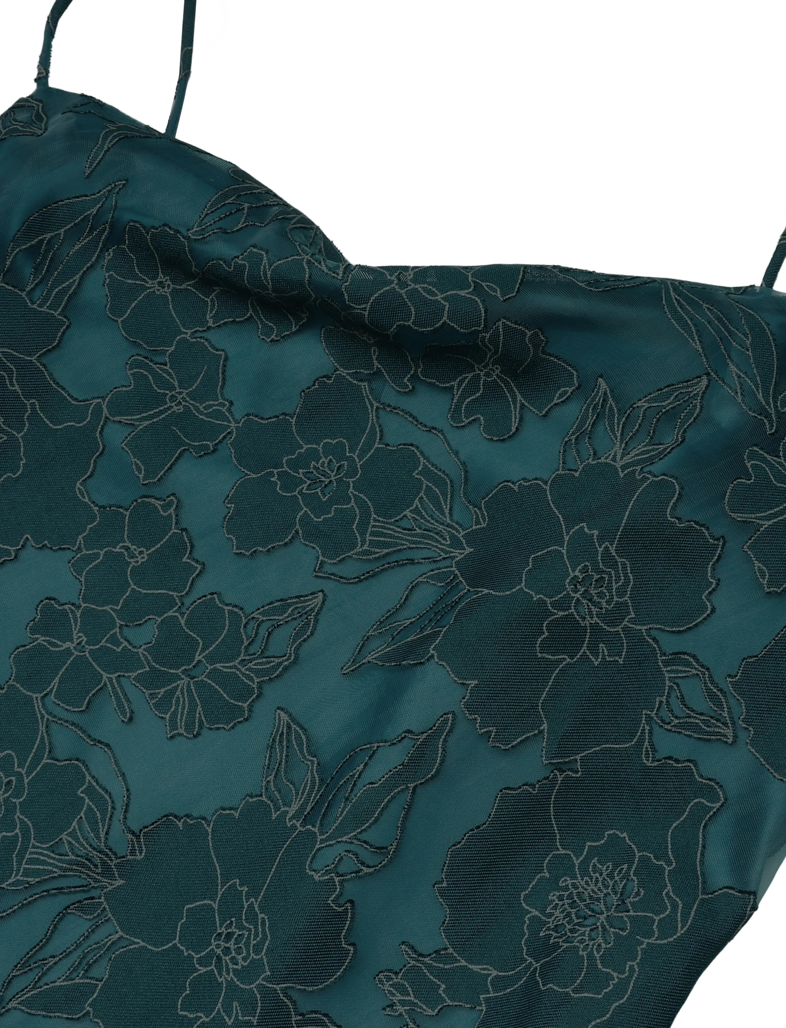 Malina - Sorelle Lace Slip Maxi Dress - maxikleider - teal - 5