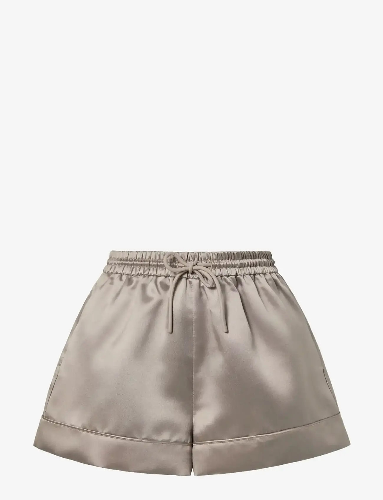 Malina - Cecely Heavy Satin Drawstring Shorts - lühikesed vabaajapüksid - graphite - 1
