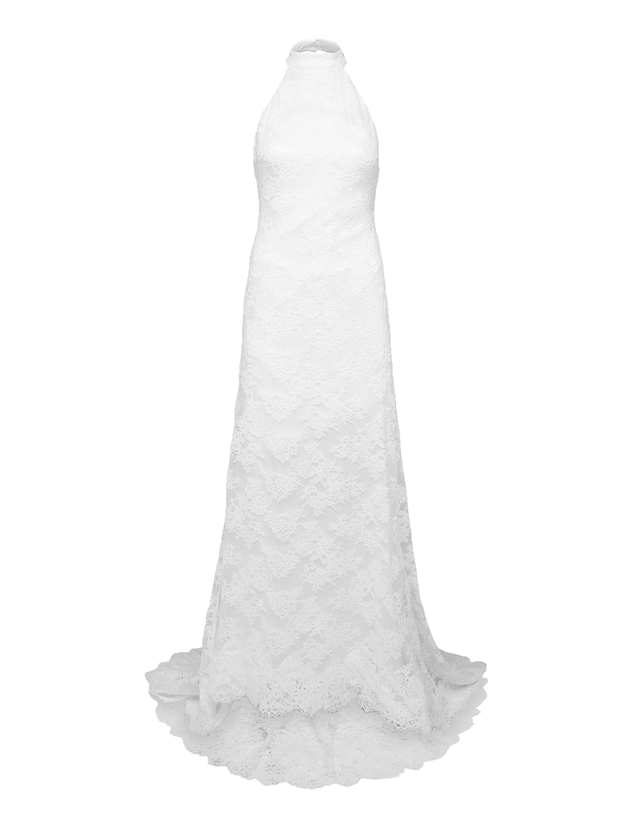 Malina - Emelina Halterneck Lace Bridal Gown - spetsklänningar - ivory - 1