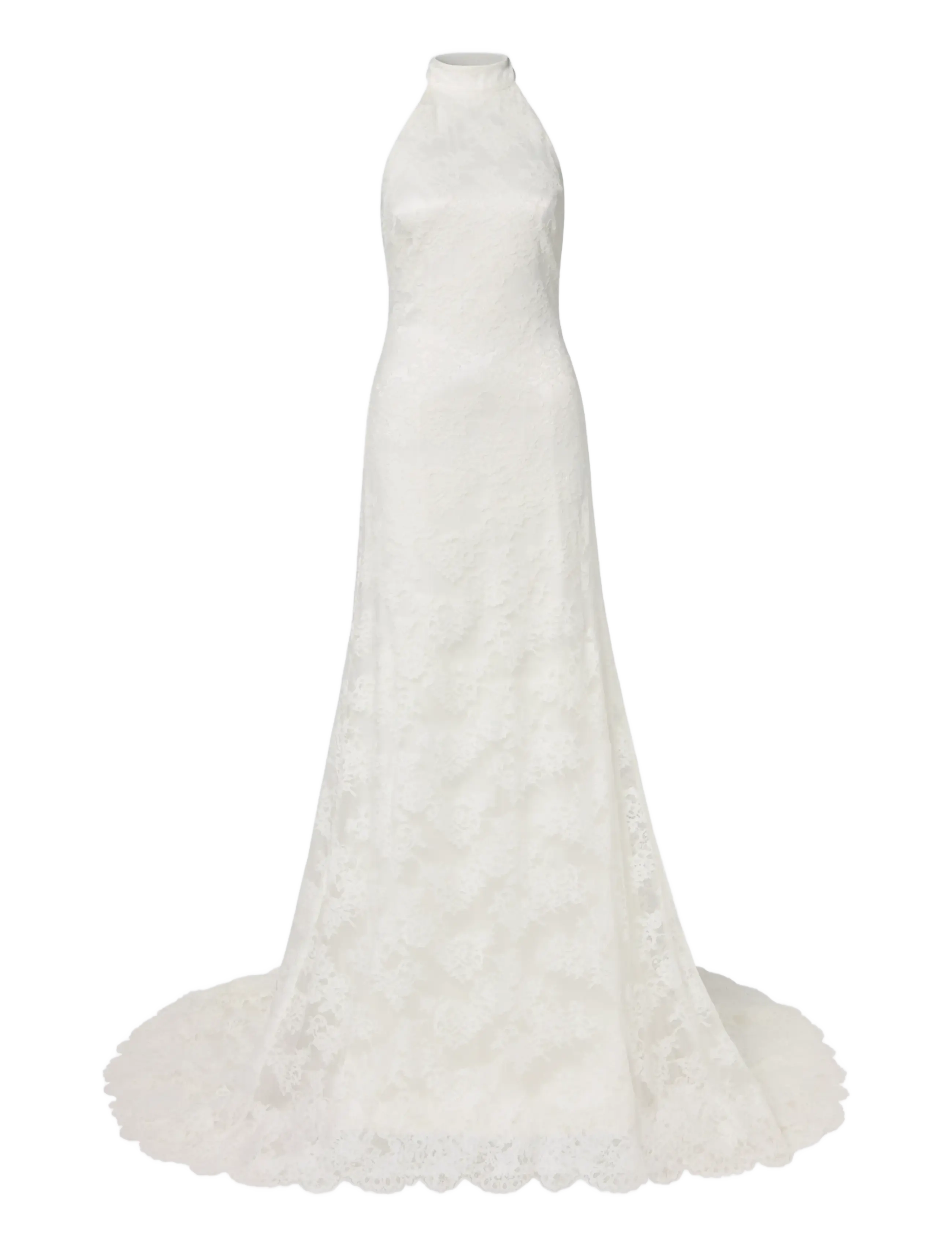 Malina - Emelina Halterneck Lace Bridal Gown - lace dresses - ivory - 1