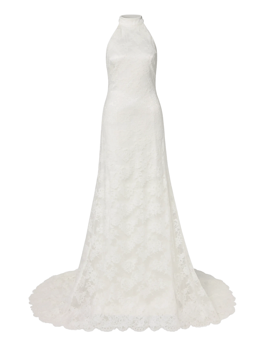 Malina - Emelina Halterneck Lace Bridal Gown - lace dresses - ivory - 1