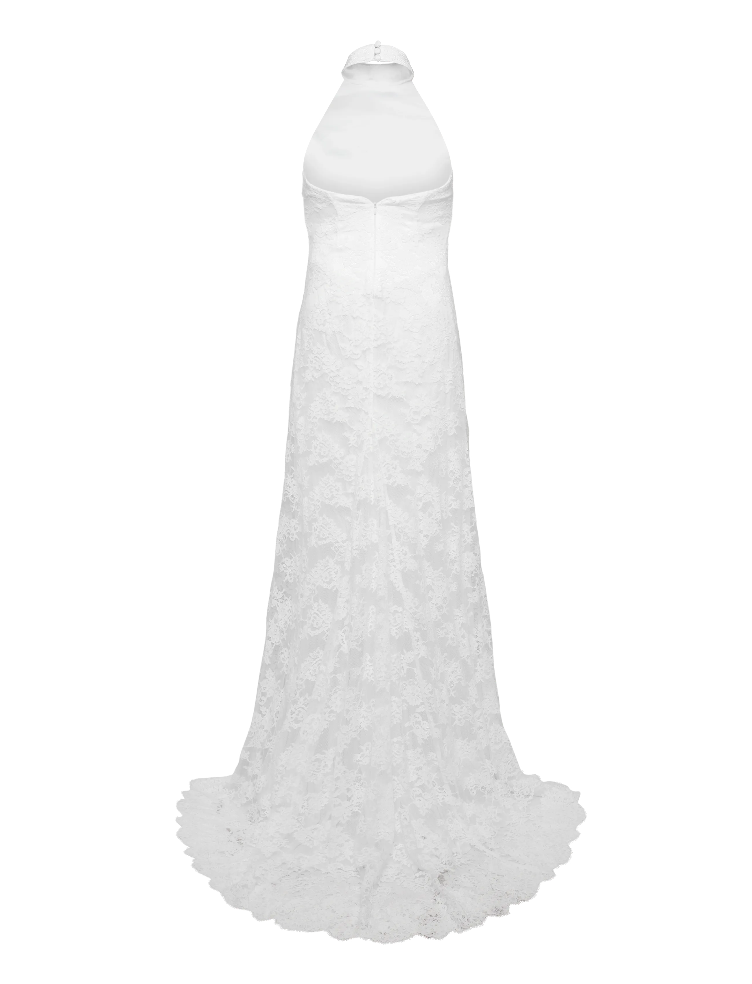 Malina - Emelina Halterneck Lace Bridal Gown - spetsklänningar - ivory - 2