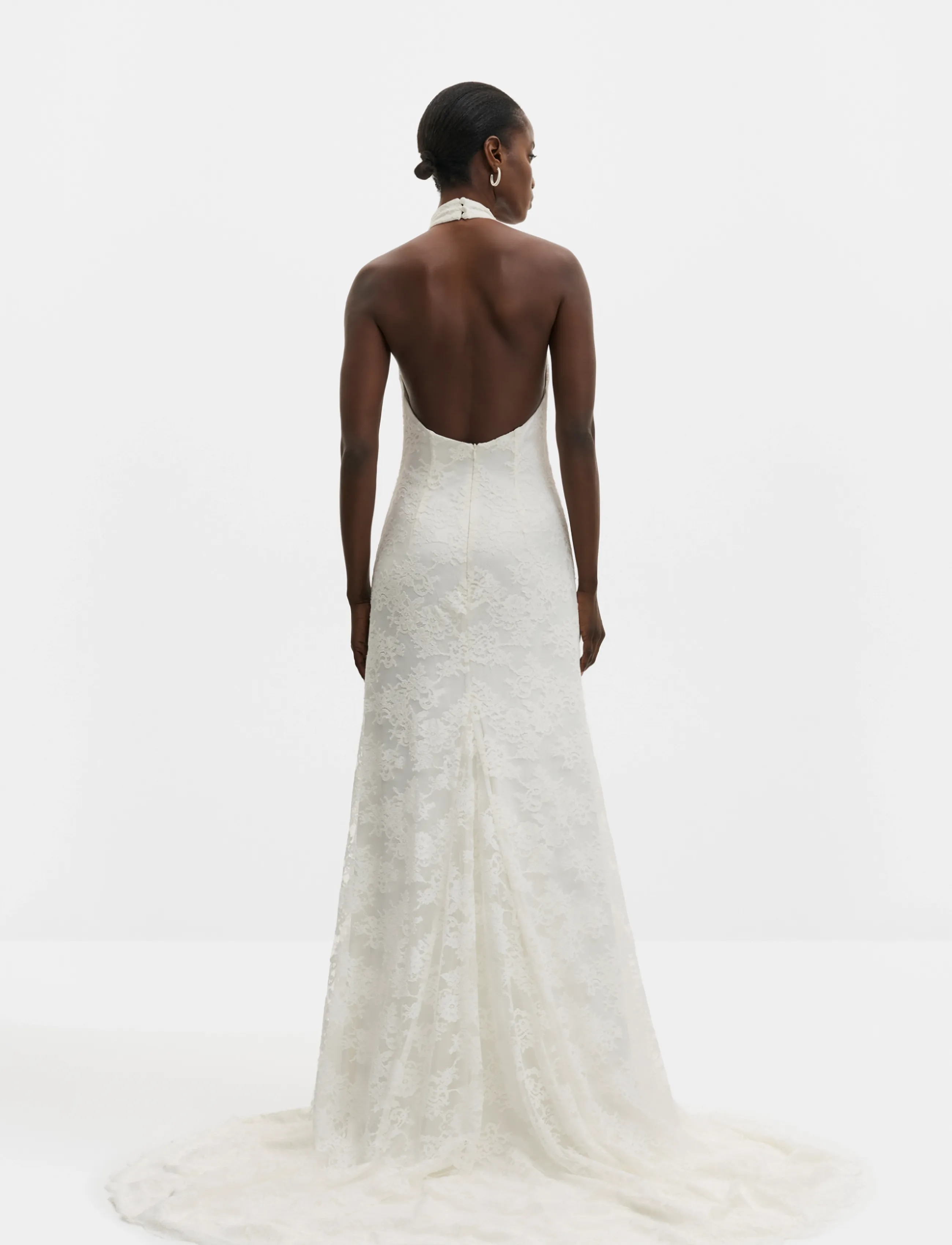 Malina - Emelina Halterneck Lace Bridal Gown - lace dresses - ivory - 2