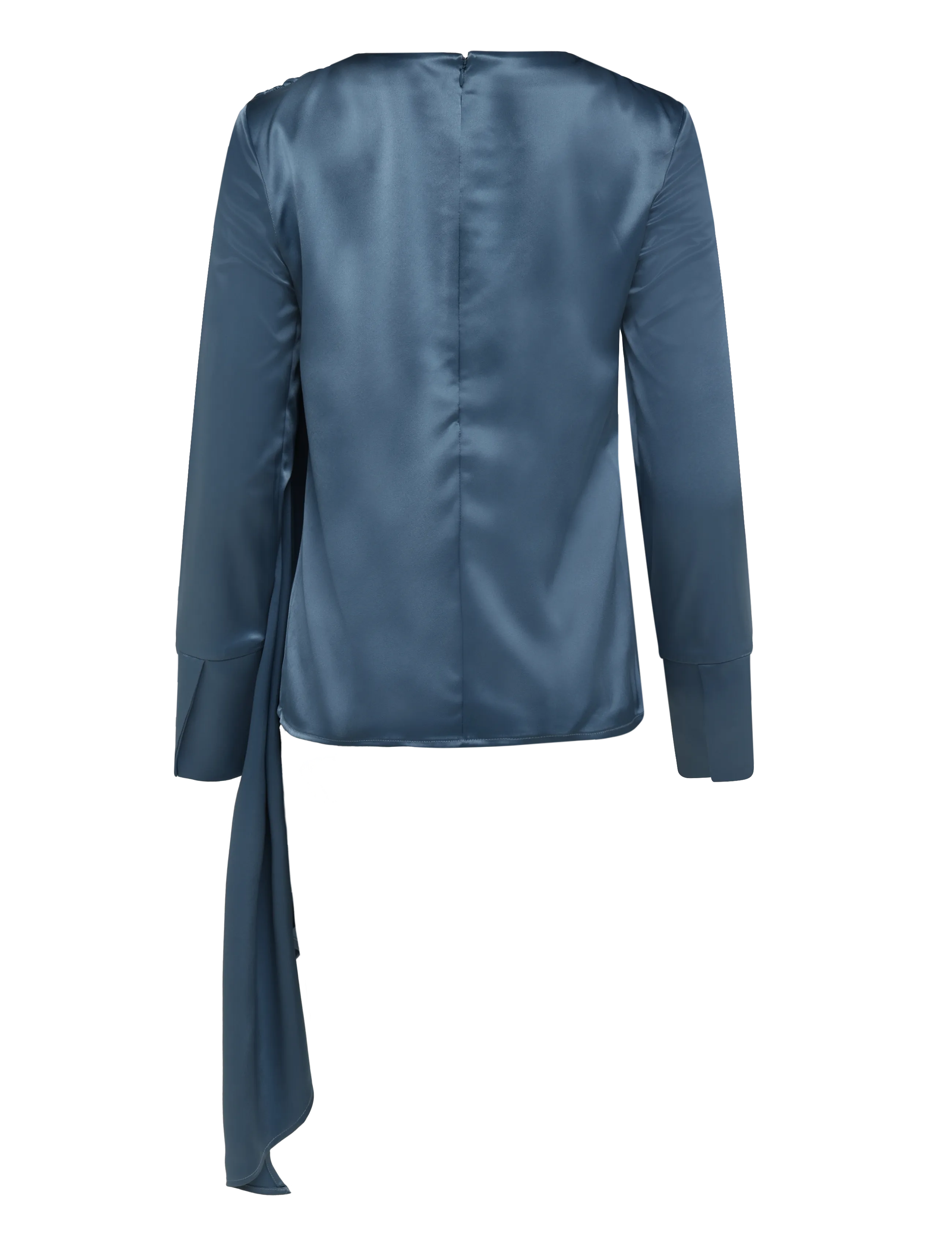 Malina - Melandy Draped Cape Blouse - pikkade varrukatega pluusid - steel blue - 2