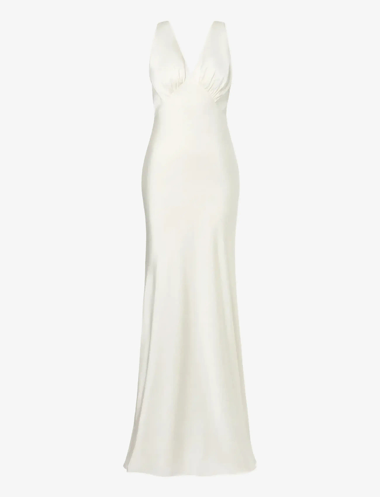 Malina - Thelma Open Back Satin Gown - bröllopsklänningar - cream - 2