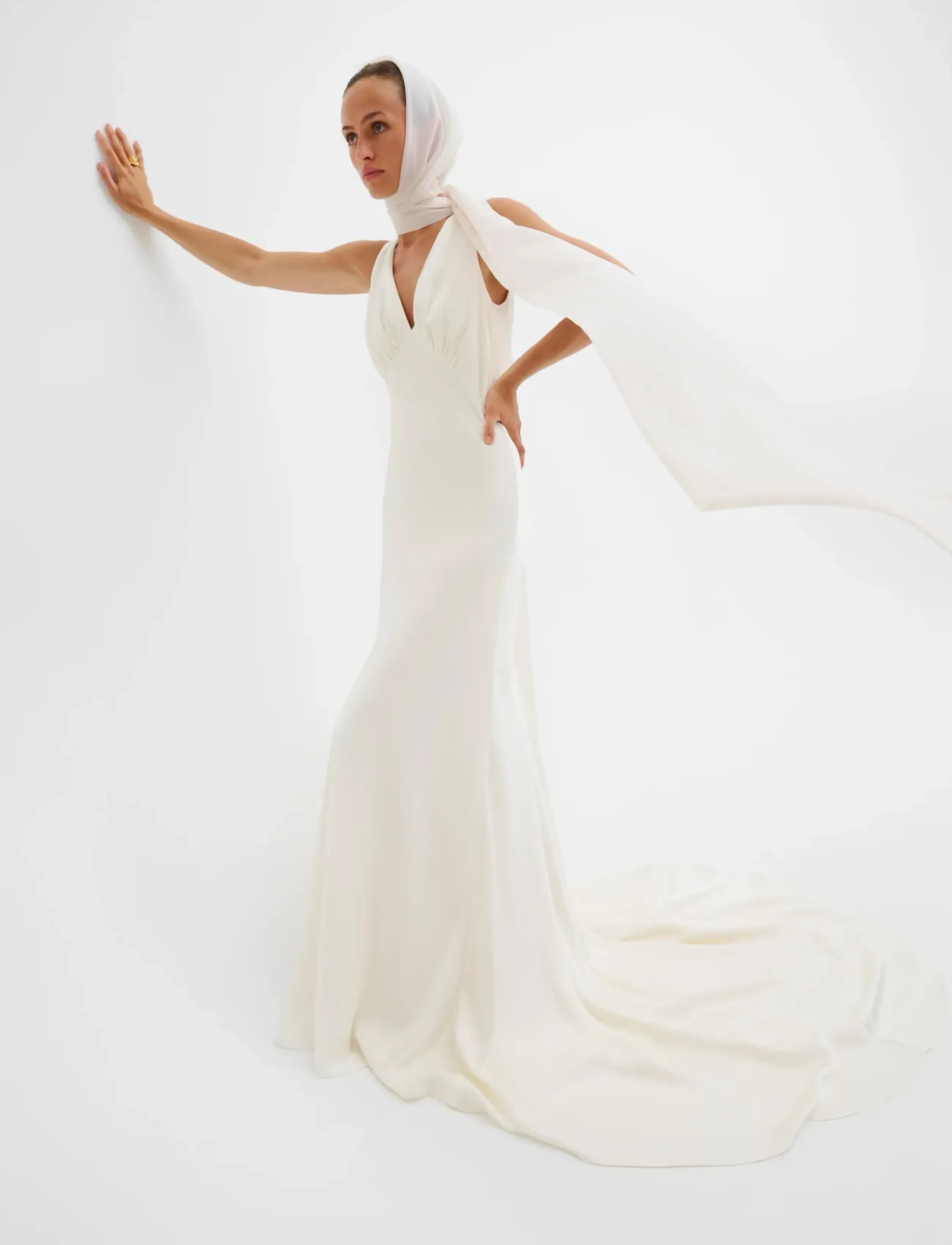 Thelma Open Back Satin Gown 4