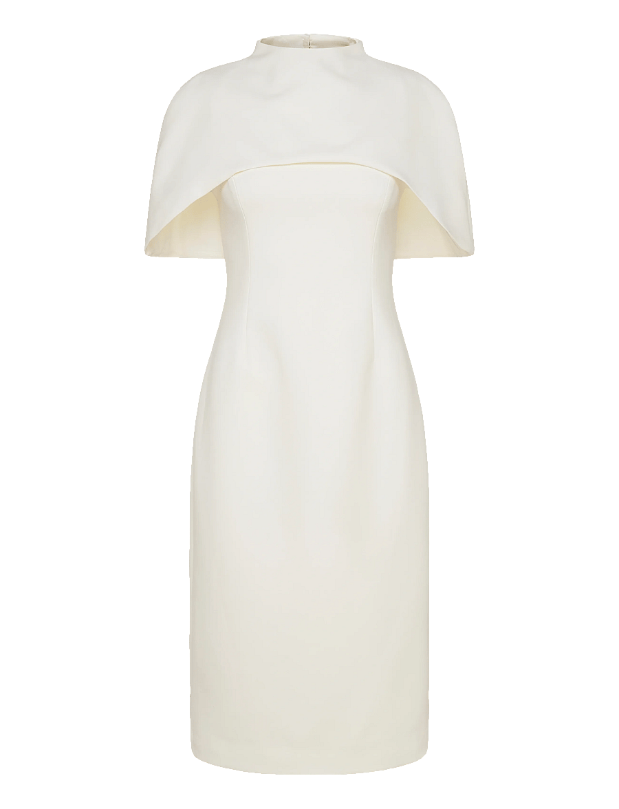 Malina - Milena Cape Midi Dress - abendkleider - cream - 1