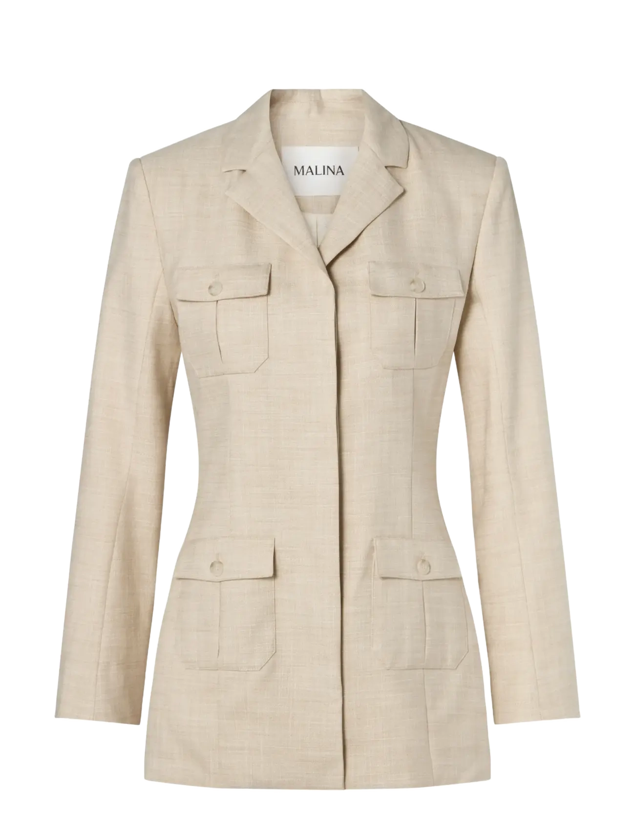 Malina Evin Pocket Detail Blazer - Büromode - SAND / beige
