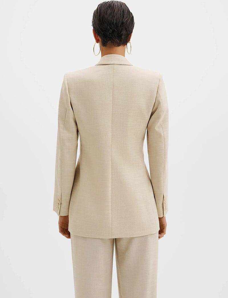 Malina - Evin Pocket Detail Blazer - enkelknäppta kavajer - sand - 4