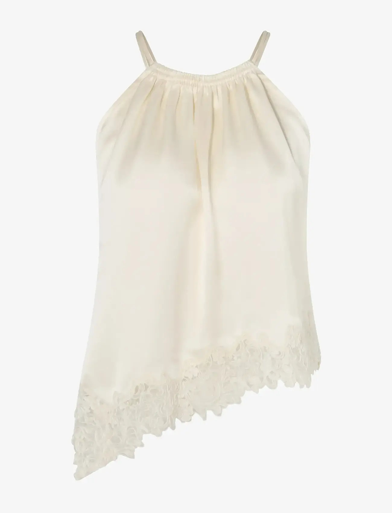 Malina Madina Asymmetric Lace Hem Top (BMA12249200) - Sleeveless