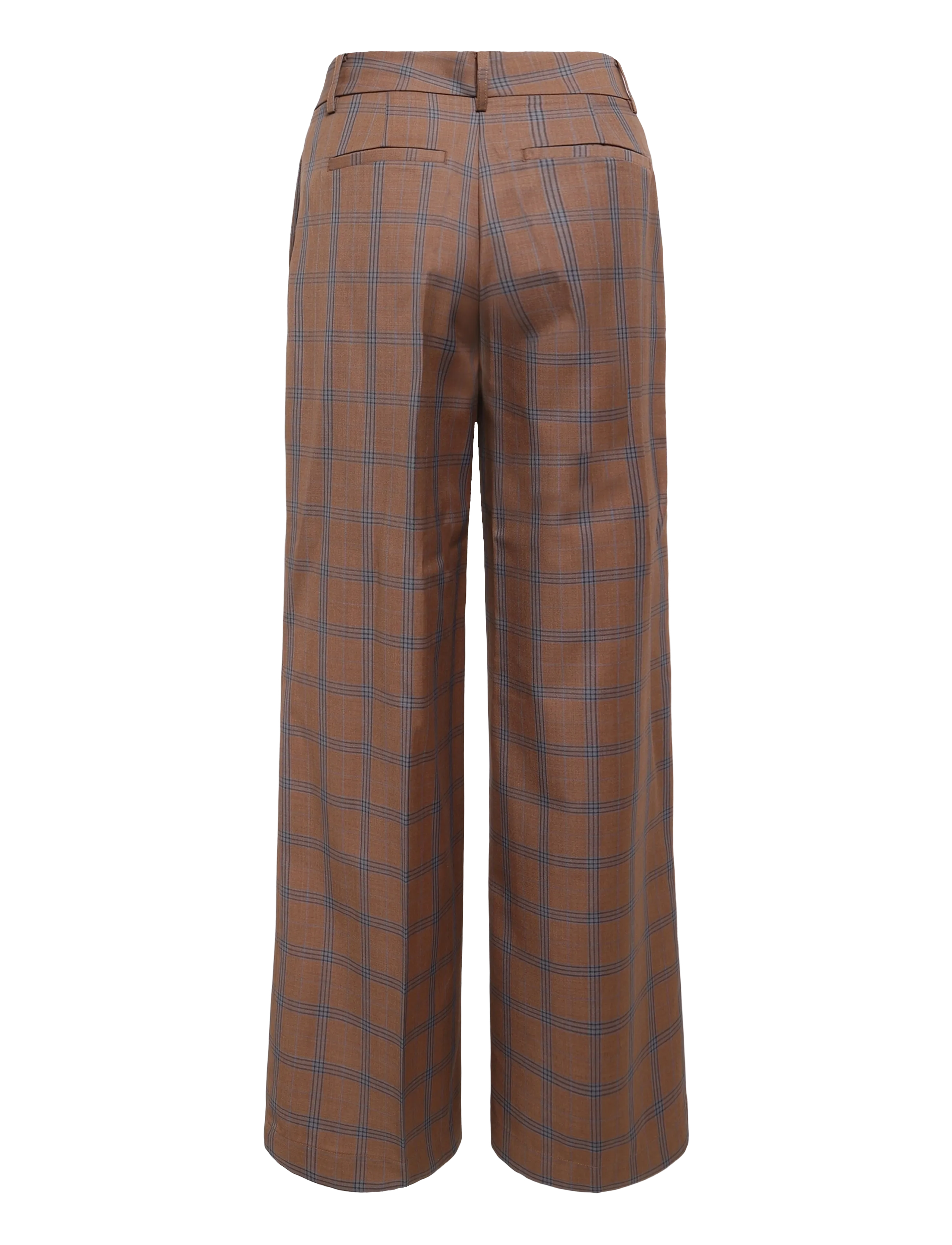 Malina - Nisa Mid Rise Suit Pants - anzugshosen - camel checks - 2